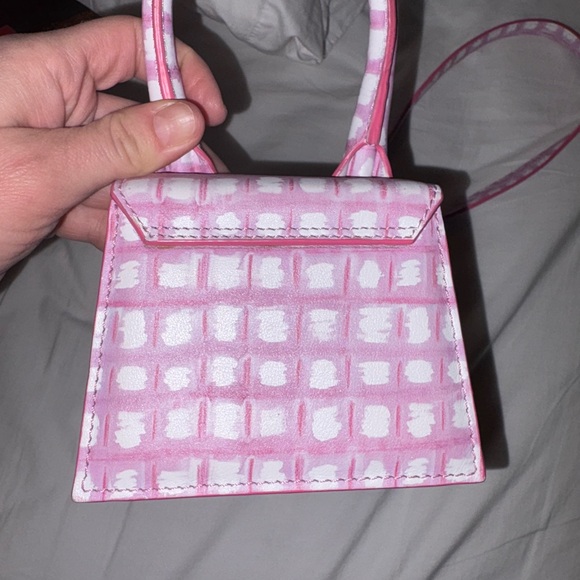 Jacquemus Le Chiquito Pink Checkered Women's mini Handbag - Picture 2 of 7